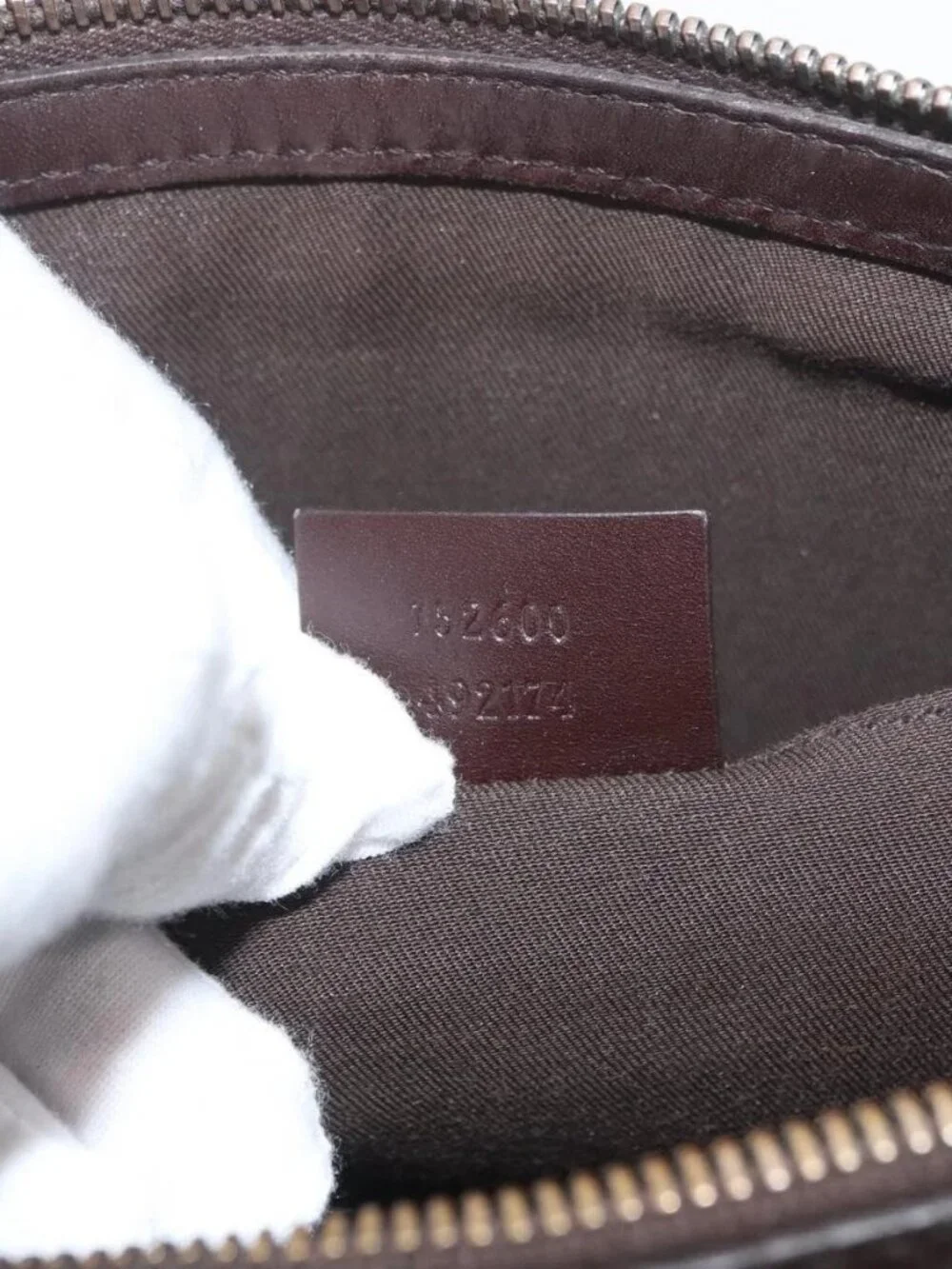 GUCCI GG Canvas Guccissima Clutch Bag Leather Brown 152600 Auth ka3732